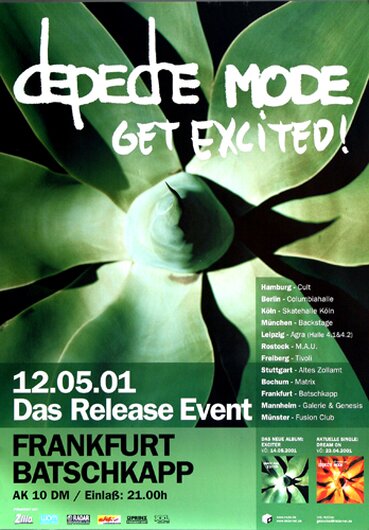 Depeche Mode - Release Event, Frankfurt 2001 - Konzertplakat