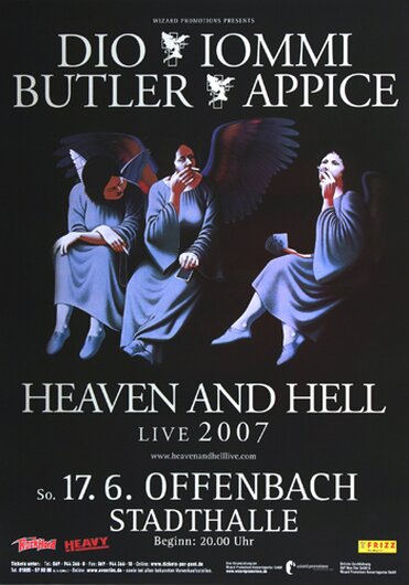 Dio, Iommy, Butler & Appice - Heaven & Hell, Offenbach & Frankfurt 2007 - Konzertplakat