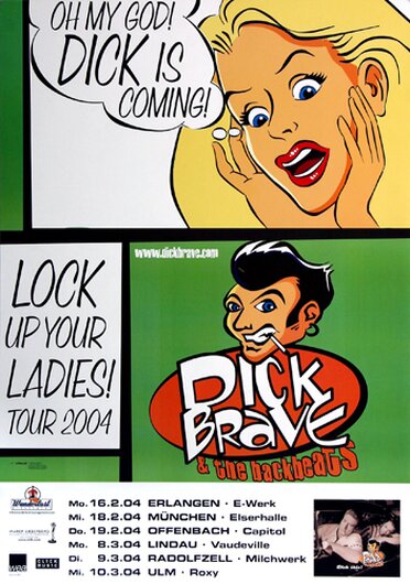 Dick Brave - Dick Is Coming, Tour 2004 - Konzertplakat