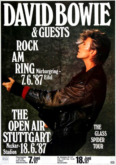 David Bowie - Glass Spider, Stuttgart 1987 - Konzertplakat