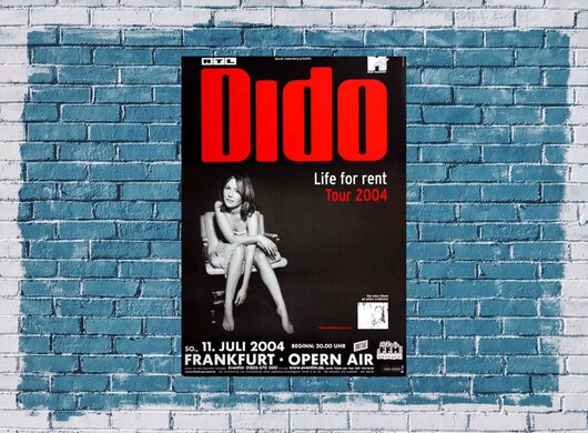 Dido - Live For Rent, Frankfurt 2004 - Konzertplakat