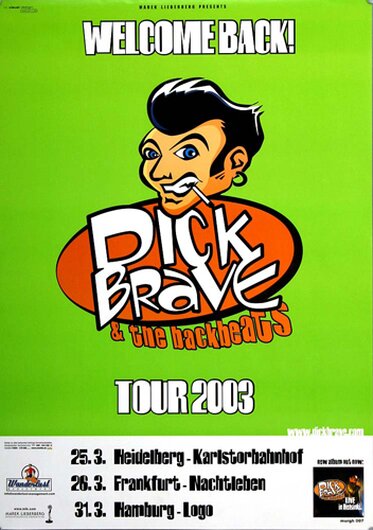 Dick Brave - Wellcome Back, Tour 2003 - Konzertplakat