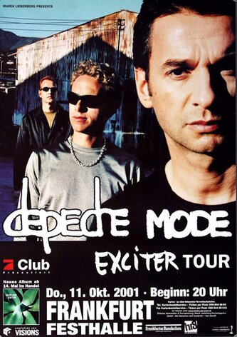 Depeche Mode - Exciter Tour, Frankfurt 2001 - Konzertplakat