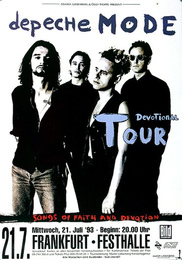 Depeche Mode - DevoTional, Frankfurt 1993 - Konzertplakat