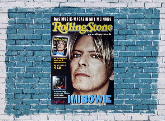 David Bowie,Titelseite Rolling Stone Musik-Magazin, FRA, 2002,