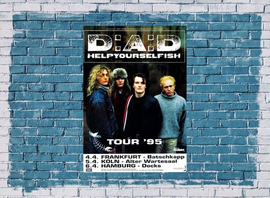 D:A:D - Helpyourselfish, Tour 1995 - Konzertplakat