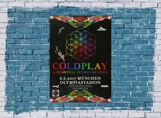 Coldplay - Head Full Of Dreams , München 2017 - Konzertplakat