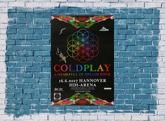 Coldplay - Head Full Of Dreams , Hannover 2017 - Konzertplakat