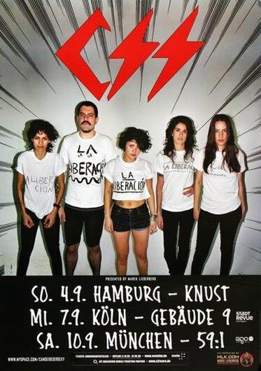 CSS - Hangover, Tour 2011 - Konzertplakat