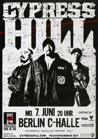 Cypress Hill - Rise Up, Berlin 2010 - Konzertplakat