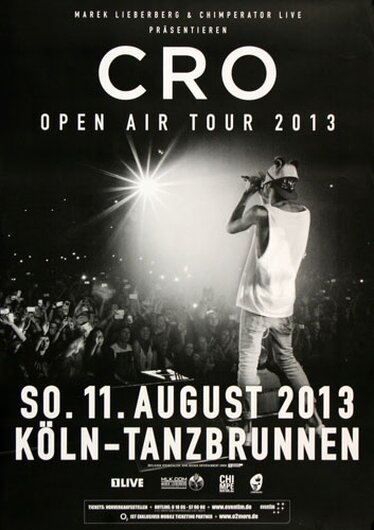CRO - Live In Concert , Köln 2013 - Konzertplakat