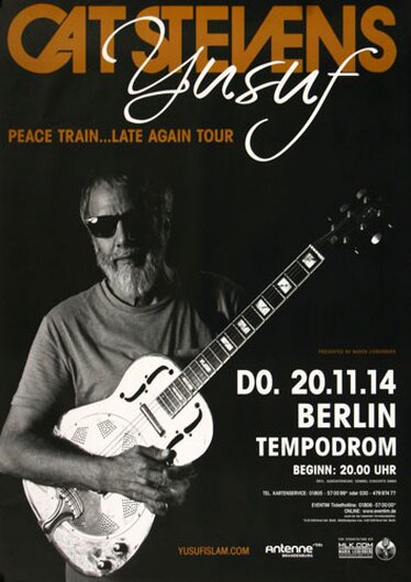 Cat Stevens - Peace Train , Berlin 2014 - Konzertplakat