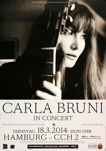 Carla Bruni - French Songs , Hamburg 2014 - Konzertplakat