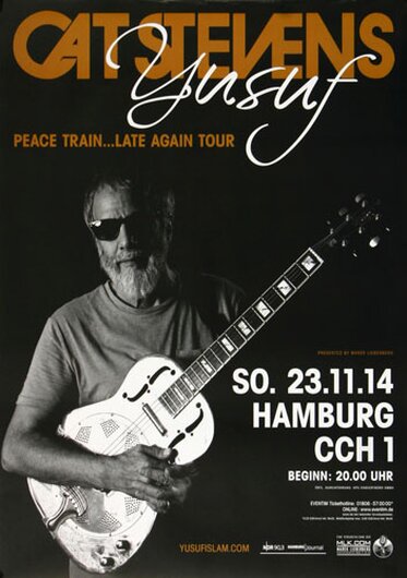 Cat Stevens - Peace Train , Hamburg 2014 - Konzertplakat