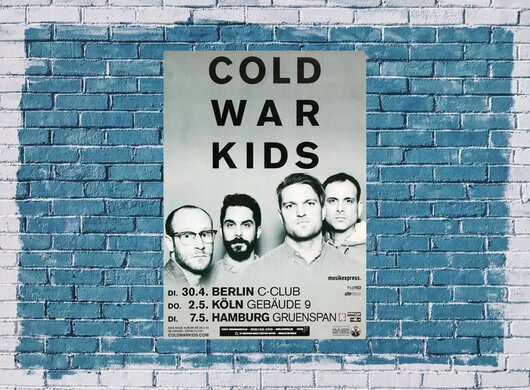 Cold War Kids - Bottled Effection, Tour 2013 - Konzertplakat