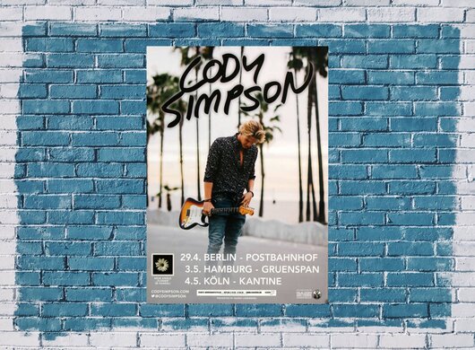 Cody Simpson - New Problems, Tour 2015 - Konzertplakat