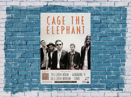 Cage The Elephant - Melophobia, Köln & Berlin 2014 - Konzertplakat