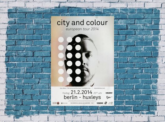 City And Color - The Hurry , Berlin 2014 - Konzertplakat