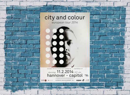 City And Color - The Hurry , Hannover 2014 - Konzertplakat
