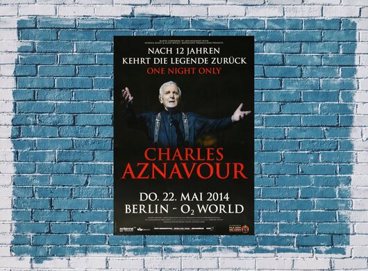Charles Aznavour - One Night Only , Berlin 2014 - Konzertplakat