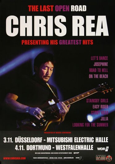 Chris Rea - Greatest Hits , Dortmund & Düsseldorf, 2014 - Konzertplakat