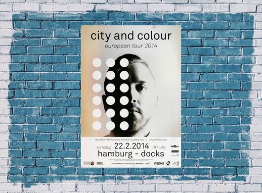 City And Color - The Hurry , Hamburg 2014 - Konzertplakat