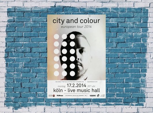 City And Color - The Hurry , Köln 2014 - Konzertplakat