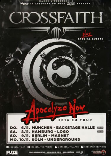 Crossfaith - Apocalyze Now, Tour 2014 - Konzertplakat