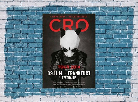CRO - Melodie, Frankfurt 2014 - Konzertplakat