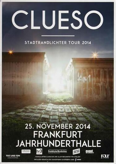 Clueso - Stadtrandlichter, Frankfurt 2014 - Konzertplakat