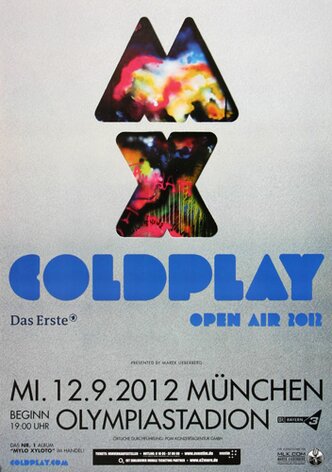 Coldplay - Live in , München 2012 - Konzertplakat
