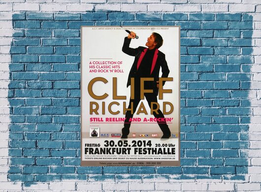Cliff Richard - Still Reelin & Rocking, Frankfurt 2014 - Konzertplakat
