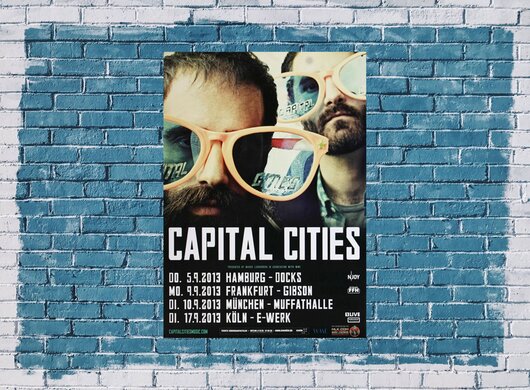 Capital Cities - Wave of Mistery, Tour 2013 - Konzertplakat