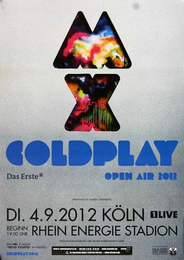 Coldplay - Live in , Köln 2012 - Konzertplakat