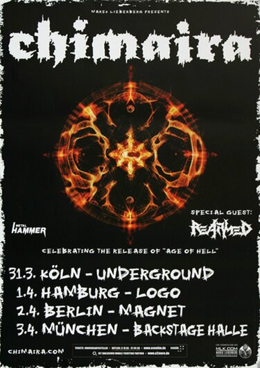 Chimaira - The Age Of Hell, Tour 2012 - Konzertplakat