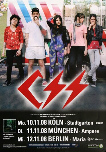C S S - Tour In, Tour 2008 - Konzertplakat