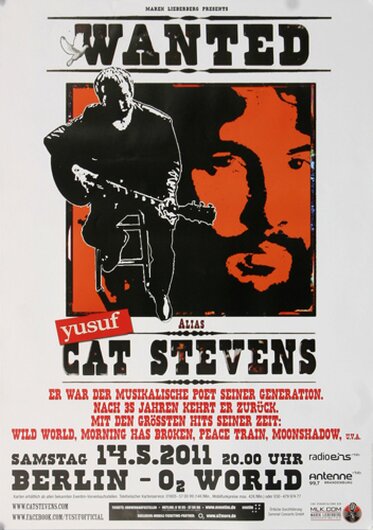 Cat Stevens - Wanted , Berlin 2011 - Konzertplakat