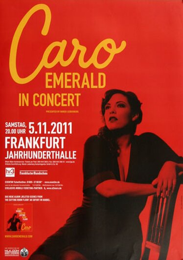 Caro Emerald - The Cutting Room, Frankfurt 2011 - Konzertplakat