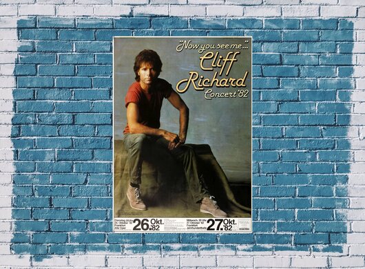 Cliff Richard - Now You See Me, Frankfurt 1982 - Konzertplakat