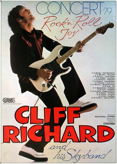 Cliff Richard - Thank You Very Much, Frankfurt 1979 - Konzertplakat