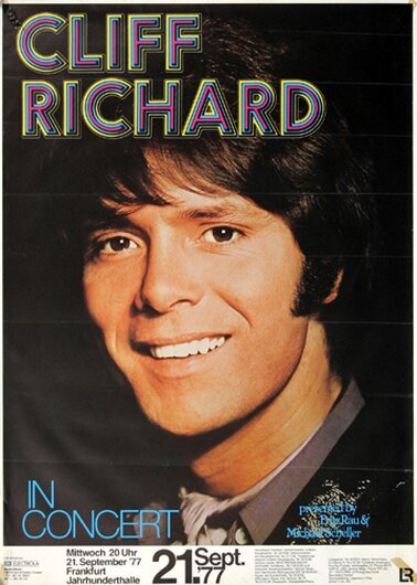 Cliff Richard - Nearly Famous, Frankfurt 1977 - Konzertplakat