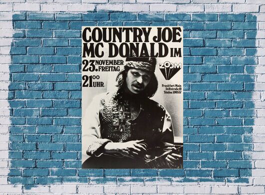 Country Joe Mc Donald - The Paris Sessions, Frankfurt 1973 - Konzertplakat