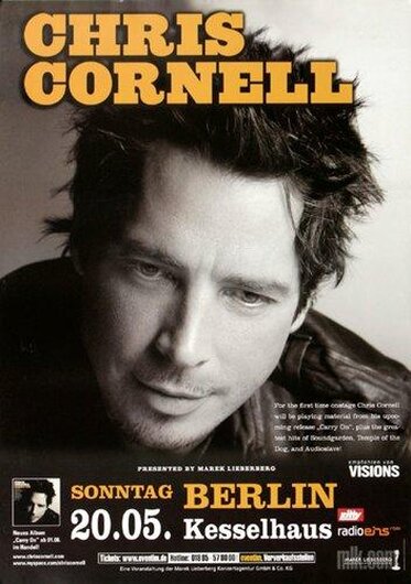 Chris Cornell ( Soundgarten ) - Carry On, Berlin 2007 - Konzertplakat