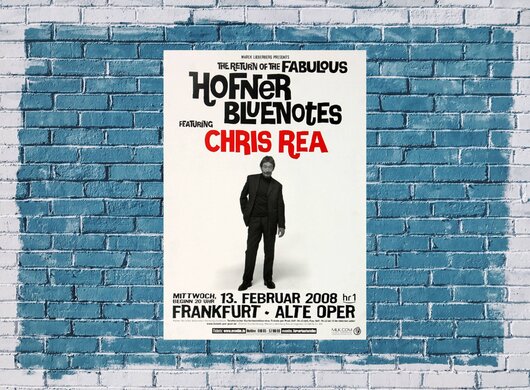 Chris Rea - The Return Of, Frankfurt 2008 - Konzertplakat