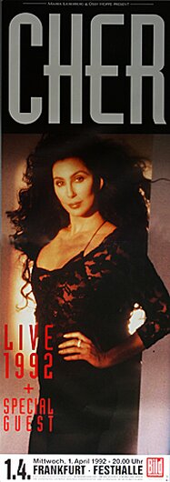 Cher - LIVE, Consists of 2 parts, FRA, 1992 - Konzertplakat