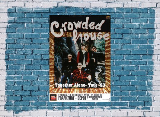 Crowded House - Together Alone, Frankfurt 1993 - Konzertplakat
