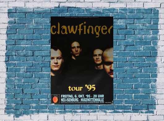 Clawfinger - Tour, Neu-Isenburg  1995 - Konzertplakat