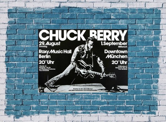 Chuck Berry, Live On Stage, Berlin & München, 1976,   Konzertplakat