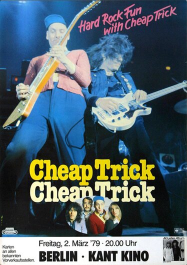 Cheap Trick - Hard Rock Fun, Berlin 1979 - Konzertplakat