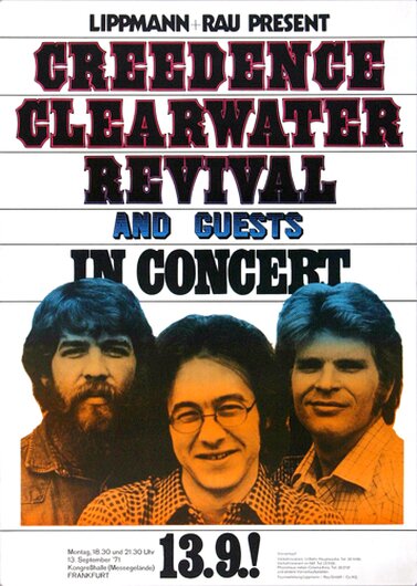 Creedence Clearwater Revival - Live In Europe, Frankfurt 1971 - Konzertplakat